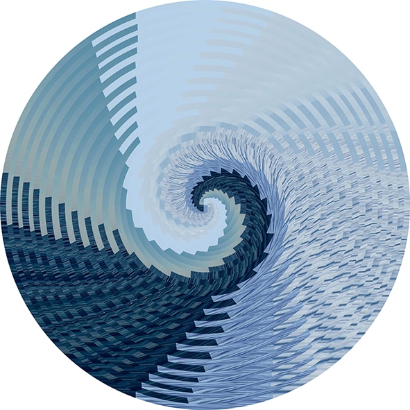 Itinerant Wave (small) — circular giclée print on Somerset Infinity 330gsm by Gregory Day