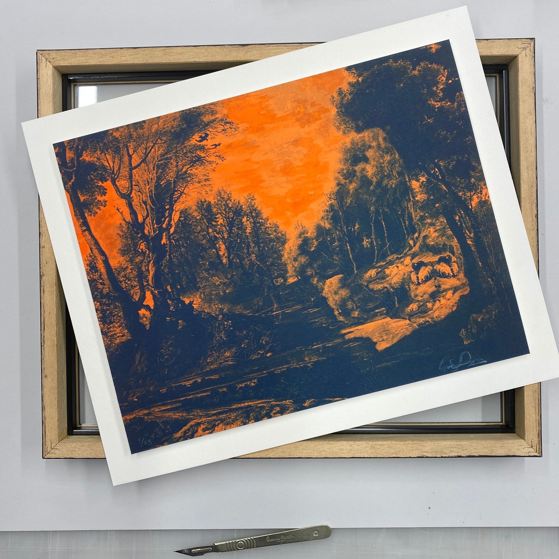 Orange Sky — five-colour lithograph and screenprint by Gregory Day, RA Summer Exhibition 2022